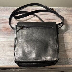 Black Leather Crossbody Bag